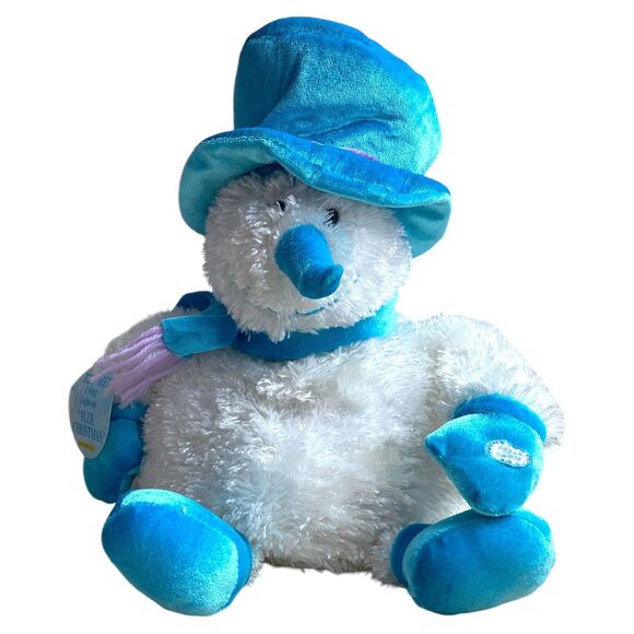 Dan Dee 10" Animated Plush Snowman Sings Elvis Blue Christmas Lights & Music - Picture 7 of 10